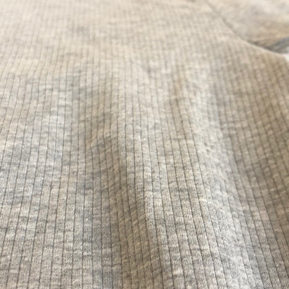 Simple Ribbed Grey T-Shirt - Picture 2 of 3